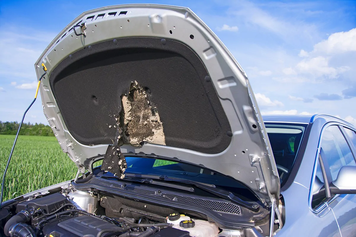 Solche Schäden sind klare Anzeichen eines Marders im Motorraum 